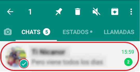 ocultar contactos en WhatsApp
