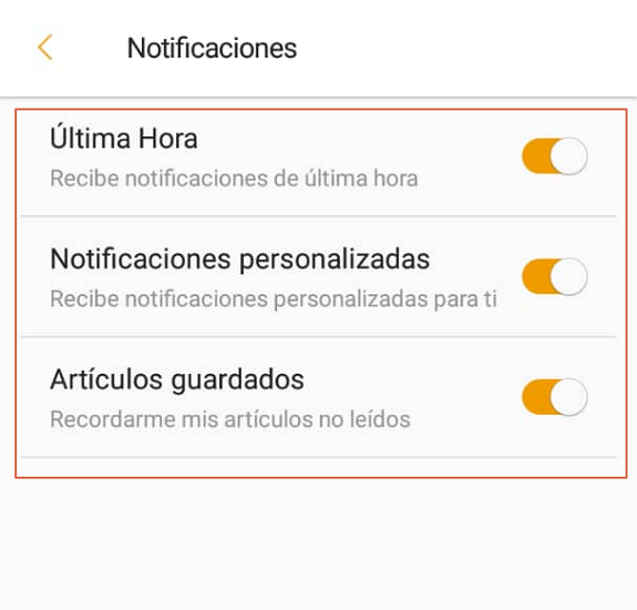 Desactivar notificaciones de upday paso 5