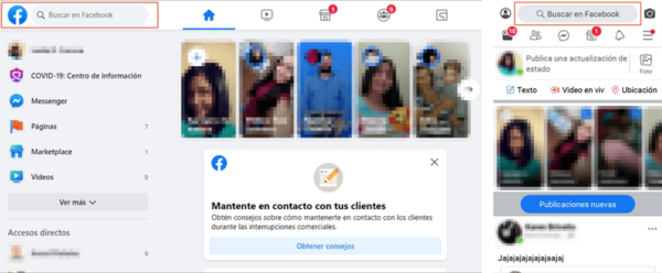 buscar contactos en facebook
