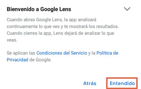 Escanear código QR con Google Lens paso 2