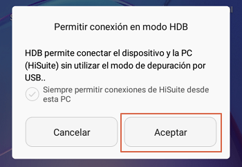 Transferir archivos desde Android al ordenador usando app oficial HiSuite paso 4