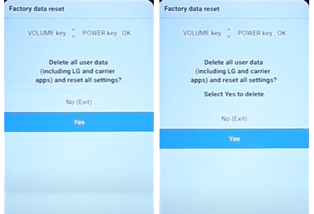 hard reset lg g k formatear