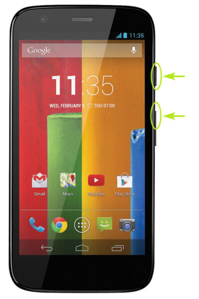 Formatear o reestablecer motorola moto g play plus botones