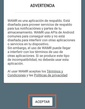 Cómo recuperar mensajes borrados de Instagram usando Wamr paso 2