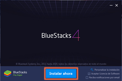 Instalar BlueStack para utilizar Instagram en PC paso 3
