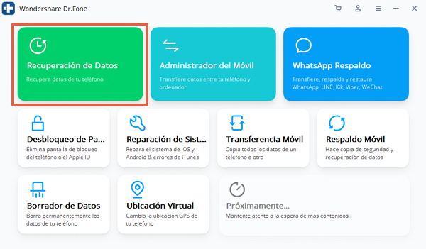 Cómo recuperar datos de un móvil con pantalla rota o negra con Dr Fone paso 5