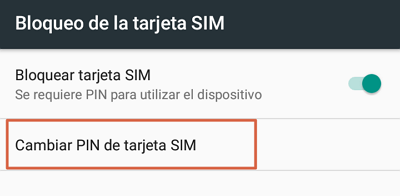 Cómo cambiar el PIN de tu tarjeta SIM de tu móvil Android paso 3
