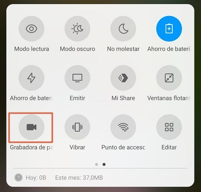 Cómo grabar la pantalla de tu teléfono Xiaomi sin descargar aplicaciones paso 1