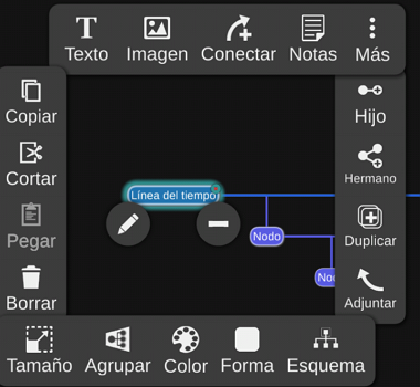 Cómo utilizar miMind para hacer una línea del tiempo en tu teléfono paso 6