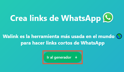 Cómo crear un enlace personalizado de WhatsApp con WA.Link paso 1