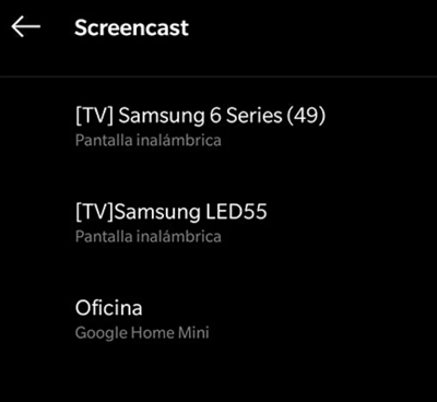 Cómo duplicar la pantalla de un Android en la TV usando la app nativa del celular paso 2