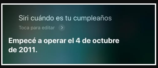 Siri cuándo es tu cumpleaños