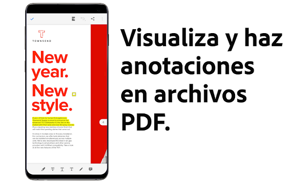 Lector PDF gratuito. Aplicaciones para Android. Adobe Acrobat Reader para PDF