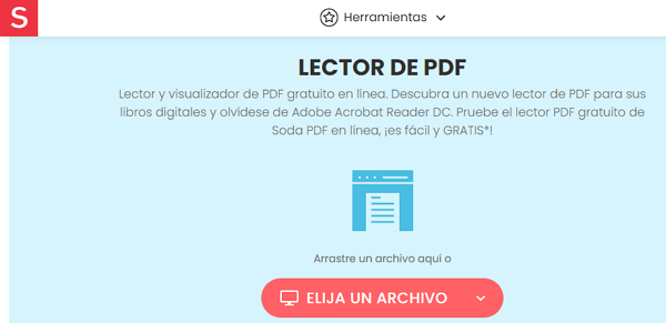 Lectores PDF online. Soda PDF